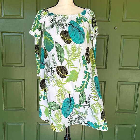 Tropical Print Tunic Cover Up/ Dress - One Size - Picture 1 of 12